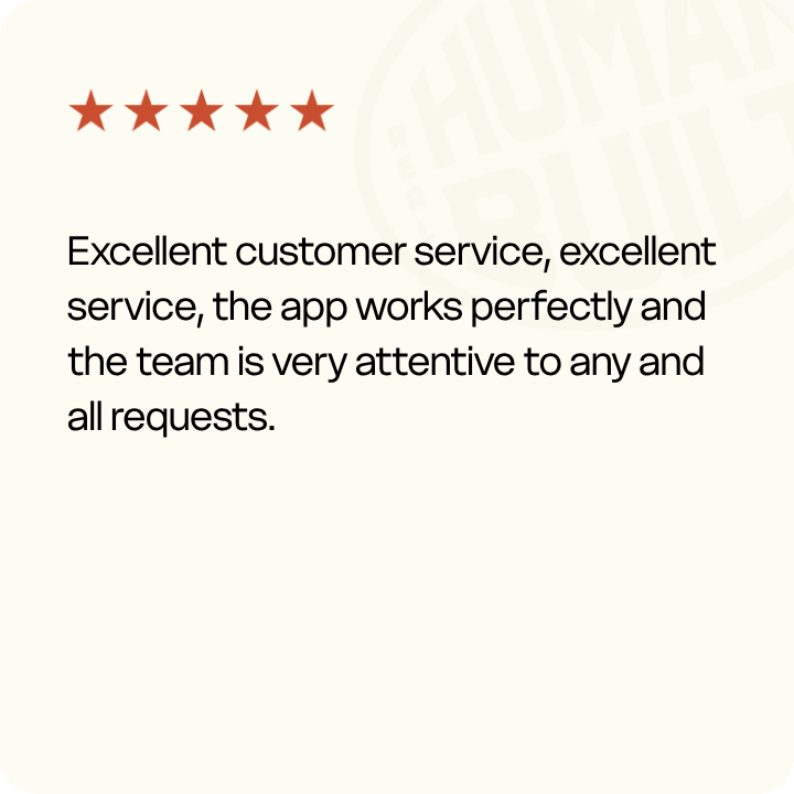 Excellent customer service, excellent service, the app works perfectly and the team is very attentive to any and all requests.