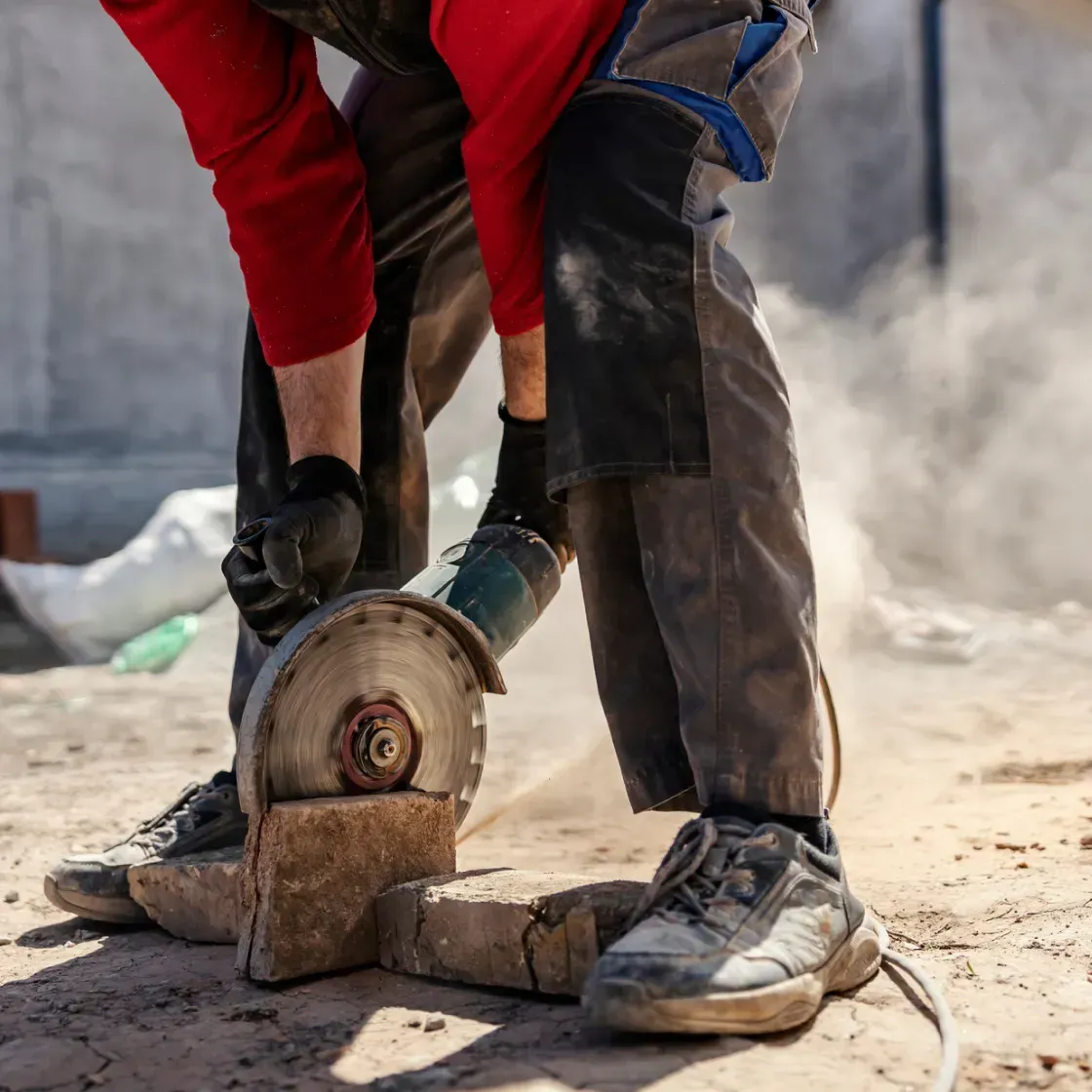 home service professional working in the site